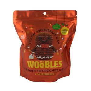 Woobles Crochet Kit Ted The Gingerbread Man Brown Holiday Edition Beginner NEW